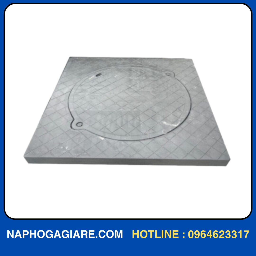 Nắp hố ga Composite ngăn mùi khung dương nắp tròn